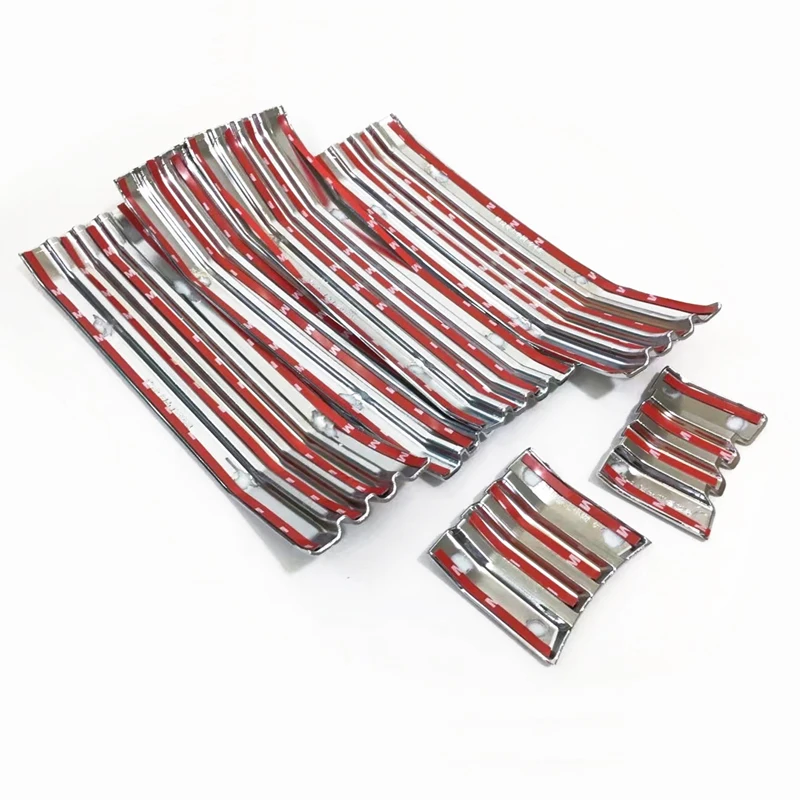 

For Toyota Land Cruiser Prado FJ150 2018 car accessories Front Middle Grill Grille Cover Trim ABS Chrome 6pcs car accessories