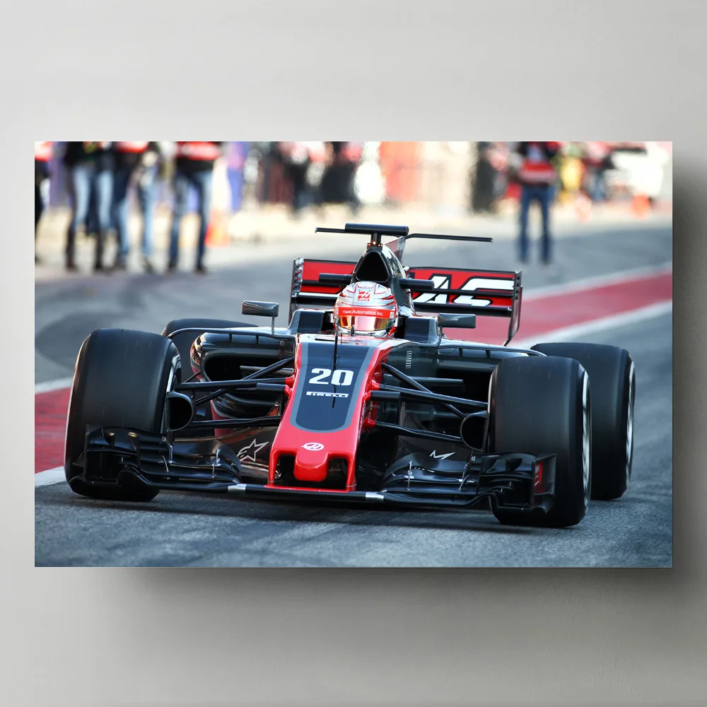 Современные настенные картины на холсте формула один спортивный haas vf 17 F1