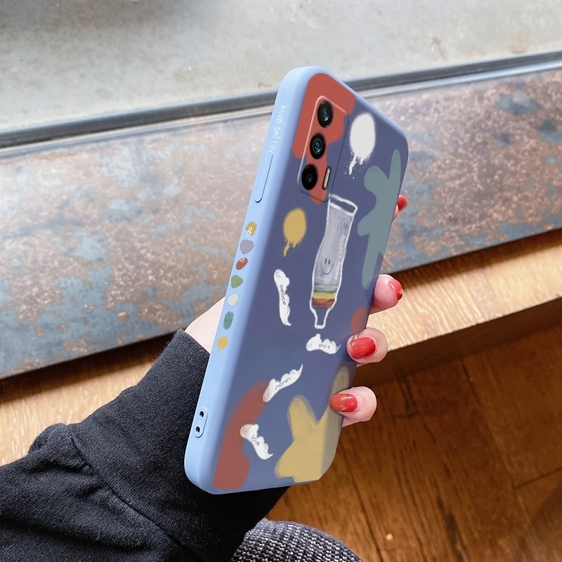 

Противоударный мягкий силиконовый чехол с рисунком для Realme GT 5G GT Neo