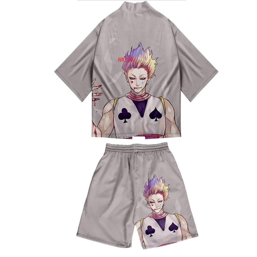 

Anime HXH Hunter X Hunter Hisoka 3D Print Kimono Cardigan Shirt Men Cosplay Costume Yukata Haori Traditional Japanese Clothing