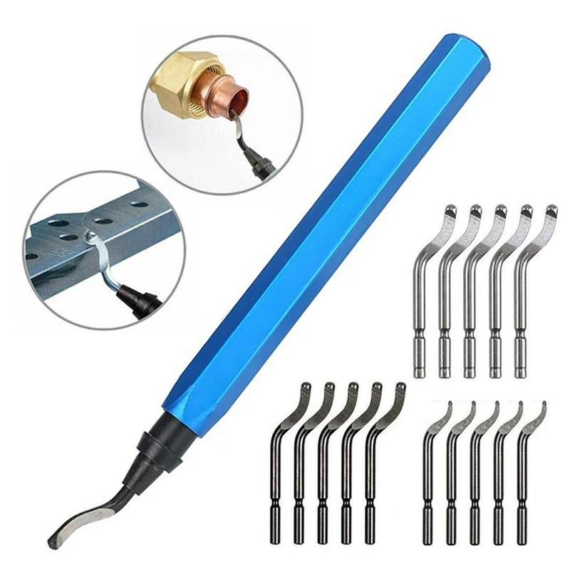 

15pcs Rotary Router Bits Blade Remover Hand Deburring DIY Edge Cutter Reamer Tool Parts Trimming Knife Burr Scraper