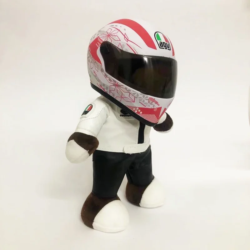 Украшения для дисплея шлем медведь кукла мотоцикл плюшевая электрический