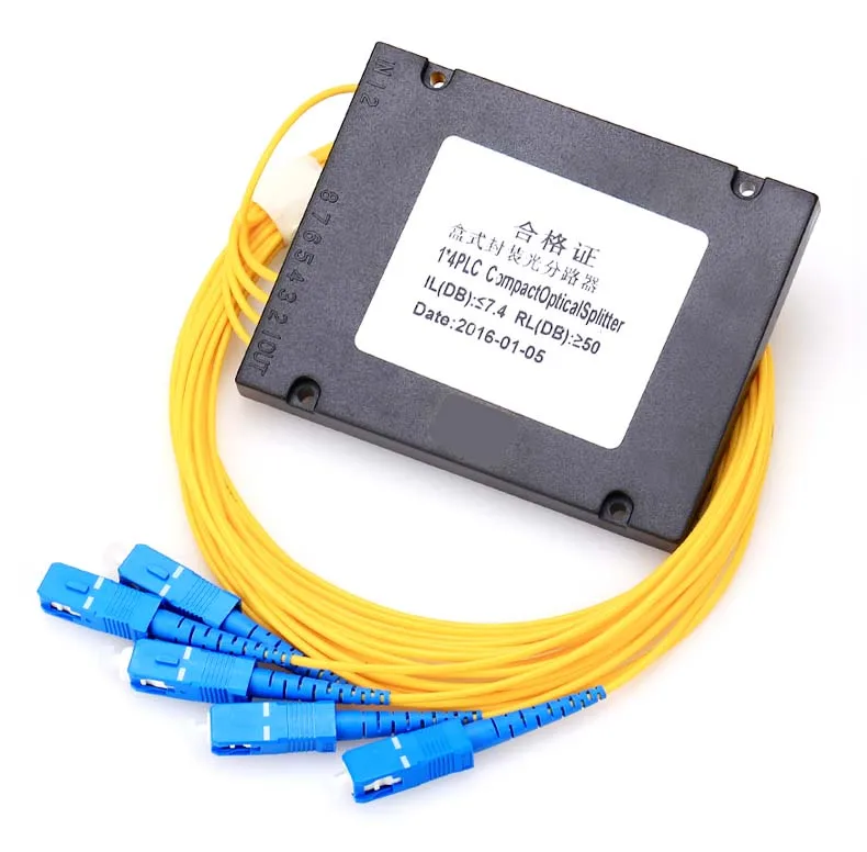 

1X4 SC /UPC Fiber Optic FTTH Splitter FBT Optical Coupler 1x4 SC UPC Singlemode simplex plc optical splitter,Free Shippping