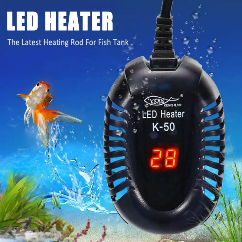 Aquarium Digital Temperature Controller Submersible Fish Tank Automatic Water Heater Turtle Constant Heating | Дом и сад
