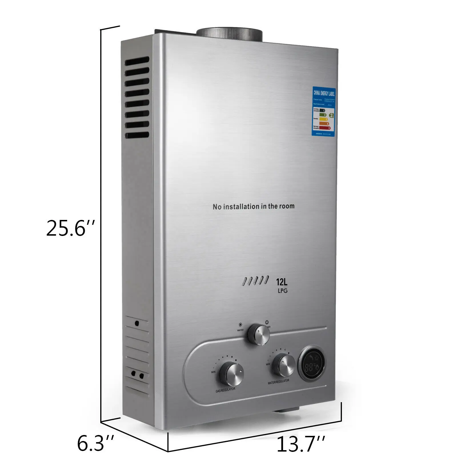 

12л Warmwasserspeicher Gas Durchlauferhitzer Propangas Warmwasserbereiter обновленная версия