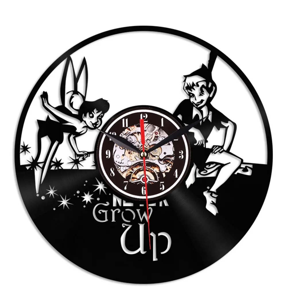 2019 музыкальные заметки настенные часы Ангел дети виниловые для записей