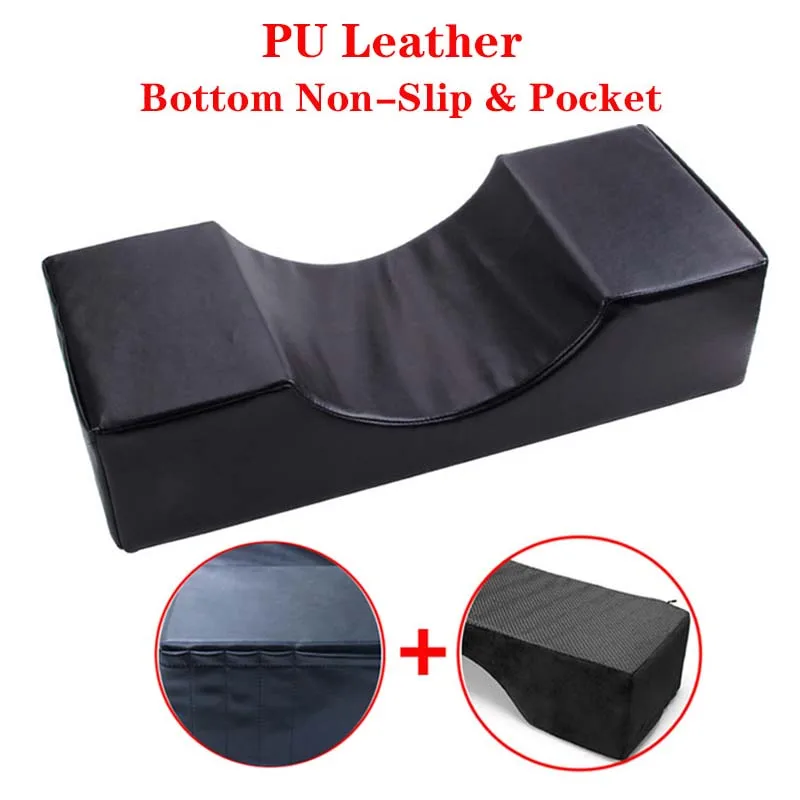 PU Leather 3 Профессиональная подушка для наращивания ресниц, мягкие прививочные ресницы, фланелевые подушки для салона красоты, подголовник, поддержка шеи - Цвет: PU Leather 3