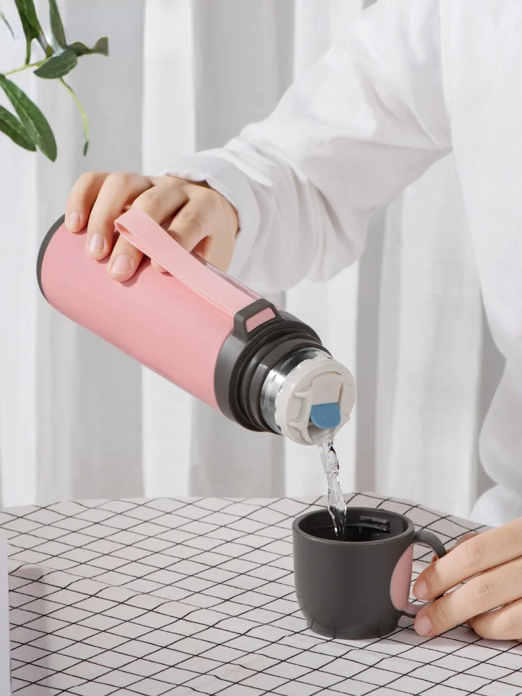 

Luxury Portable Insulated Water Bottle Double Outdoor Pink Insulated Water Bottle Travel Cup Bottiglia Termica Drinkware DFBWB