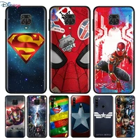 black silicone cover avenger marvel superhero for xiaomi redmi note 10 10s 9 9s pro max 9t 8t 8 7 6 5 pro 5a phone case