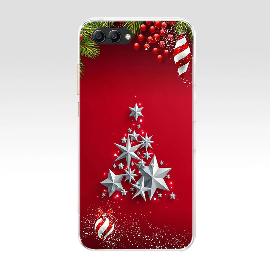 Мягкий силиконовый чехол из ТПУ 77SD с новогодней елкой для Honor 10 huawei p mate 20 lite y5 y6 prime
