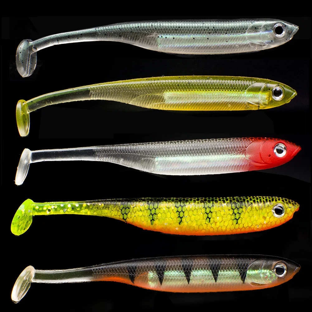 Мягкая рыболовная приманка FOVONON 4 шт./лот 10 см 5 г искусственная Seabass силиконовая