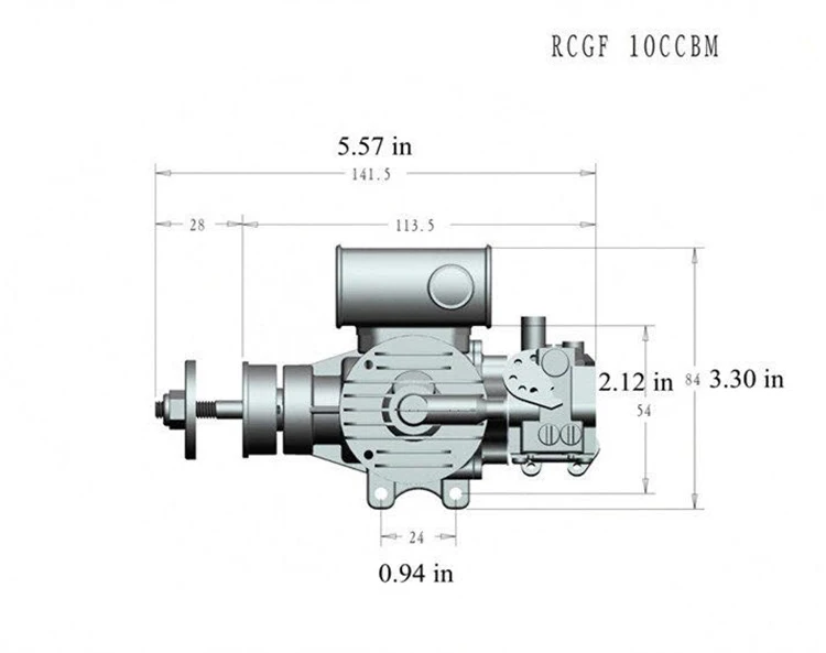 RCGF 10cc бензиновый/бензиновый двигатель задний/боковой выхлопной трубы 10 ccRE/10 ccBM для Радиоуправляемая модель самолета