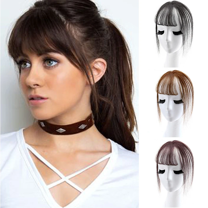 XUANGUANG накладные волосы и парики челки гораздо больше натуральные ручная работа 3D