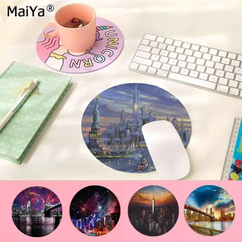 

Новое поступление, прочный резиновый коврик для мыши MaiYa с изображением Нью-Йорка, нескользящий коврик для ноутбука и ПК, коврик для мышки, и...