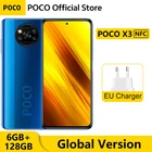 Глобальная версия POCO X3 NFC 6 ГБ ОЗУ 128 Гб ПЗУ мобильный телефон дюйма Восьмиядерный процессор Snapdragon 732G 6,67 дюйма DotDisplay 64-мегапиксельная четырехъядерная камера