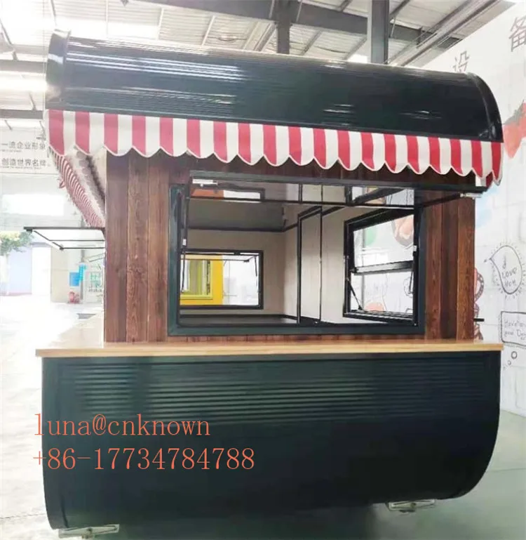 Длиной 5 м Мобильный Еда тележка с 4 колесами закуска для кофе брейка прицеп