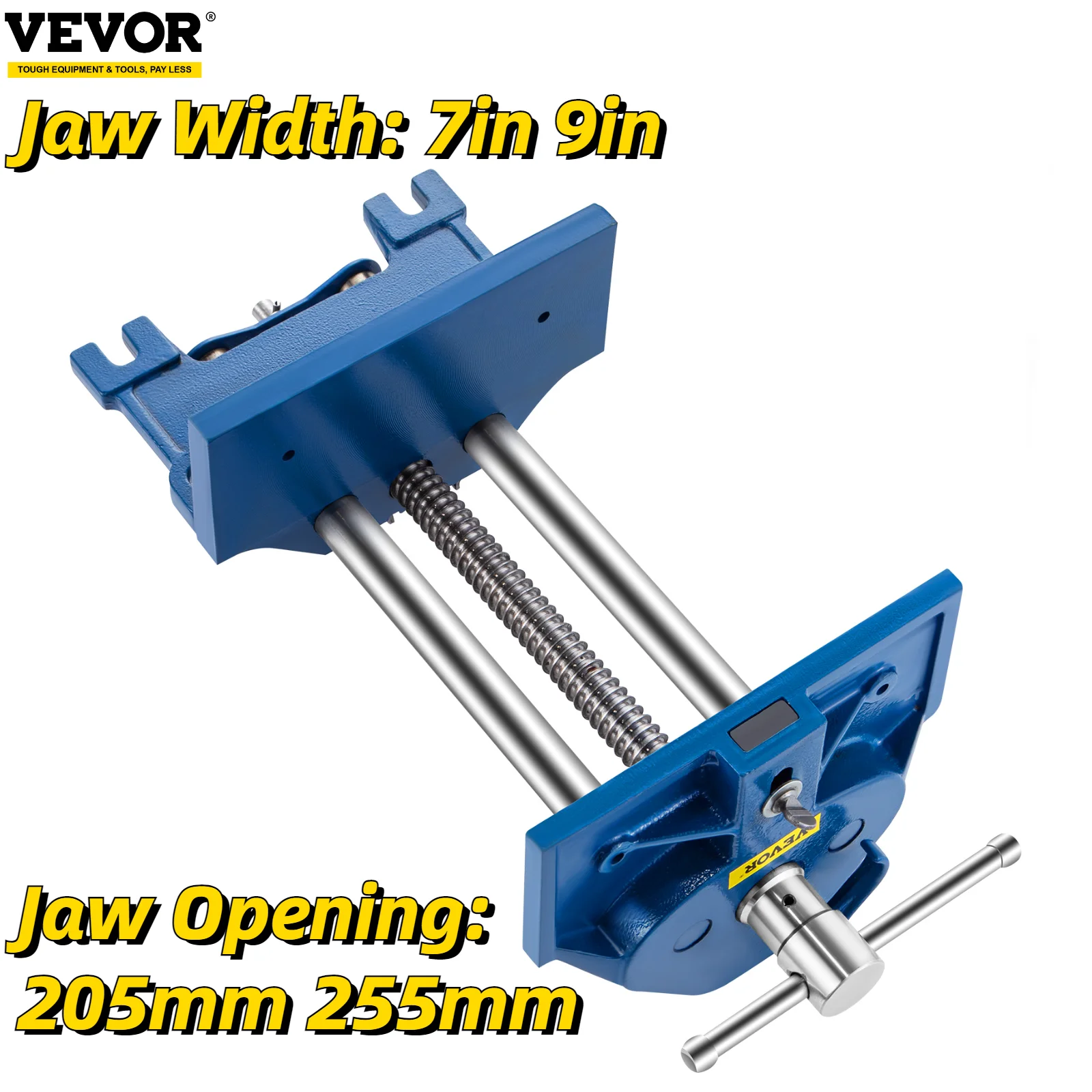 

VEVOR Woodworking Bench Vise Desk Clamp Wood Vice Guide Rods with Lever 7/9in Jaw Bed Metal Clip Fixed Vice Repair Assisst Tool