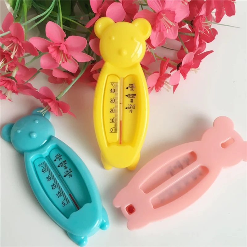 Cartoon Floating Bear Baby Water Thermometer Kids Indoor Bath Termometro Toy Plastic Tub Water Sensor Meter Baby Care Bebe images - 6