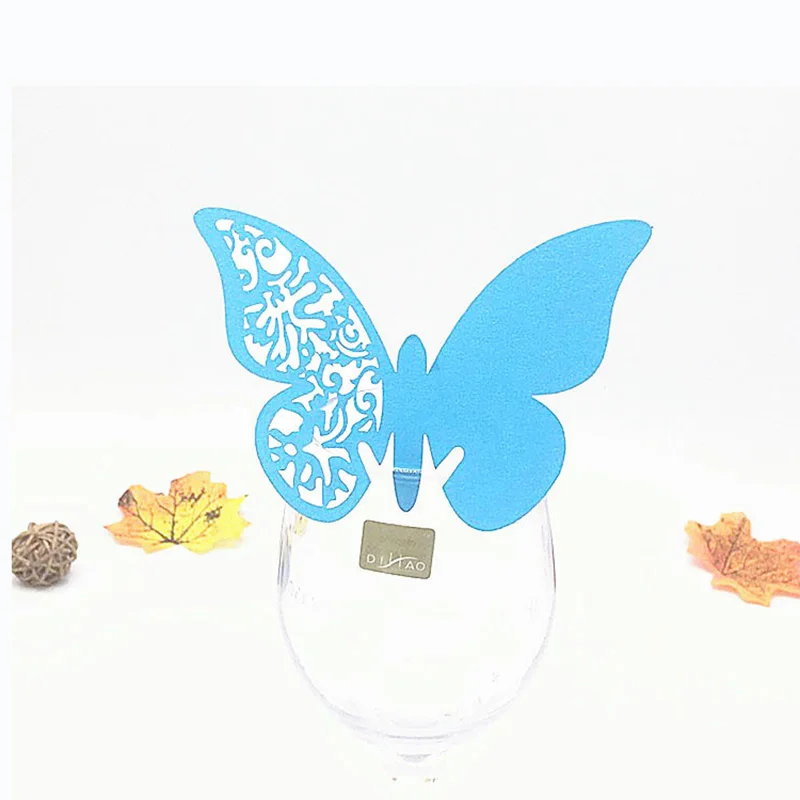 50 шт. бабочка кружевная лазерная резка стол знак вино стекло Имя Место карты для