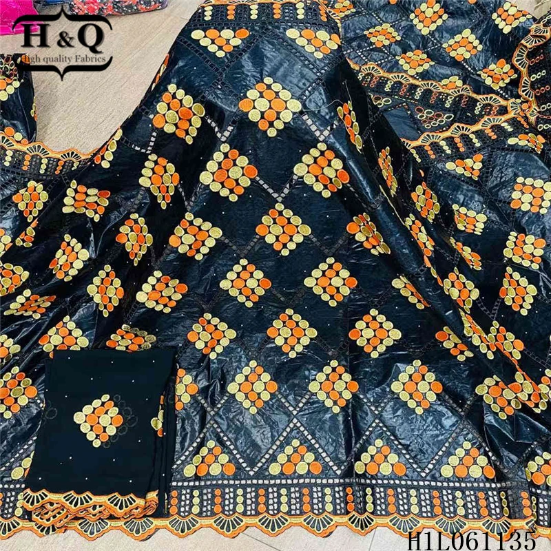 

H&Q purple french bazin lace fabric 5 yards + 2 yards chiffon fabric embroidery with stones african lace tulle for sewing dress
