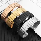 Миланский ремешок для часов 18, 20, 22, 24 мм, черный, серебристый, золотой, розовое золото, ремешок, подходит для мужчин и женщин, цепочка для часов из нержавеющей стали