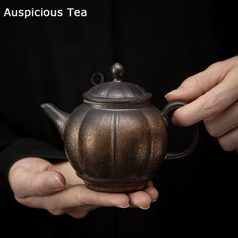

Japanese Gilding Iron Glaze Ceramic Teapot Porcelain Kung Fu Tea Set Retro Teapot Tea Maker Small Pot Single Teapot Tea Ceremony