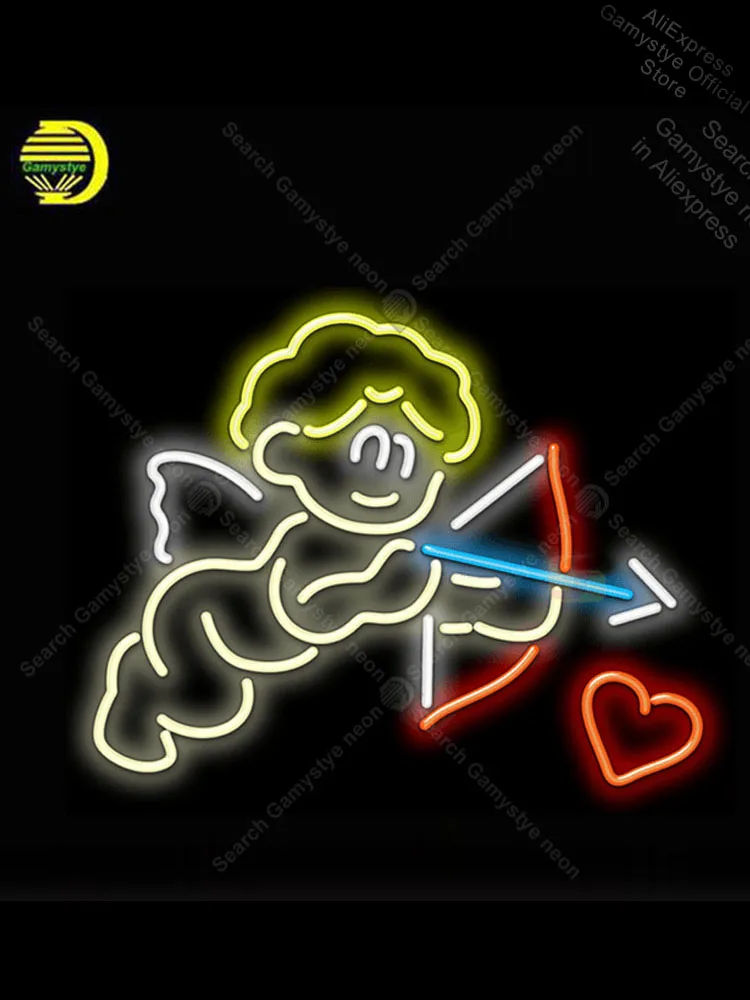 

Neon sign Cupid with LOVE Neon Light Sign Neon Bulb Sign Decor Store Neon Light CustomFairy lights Polis Signage Shop Neon Tube