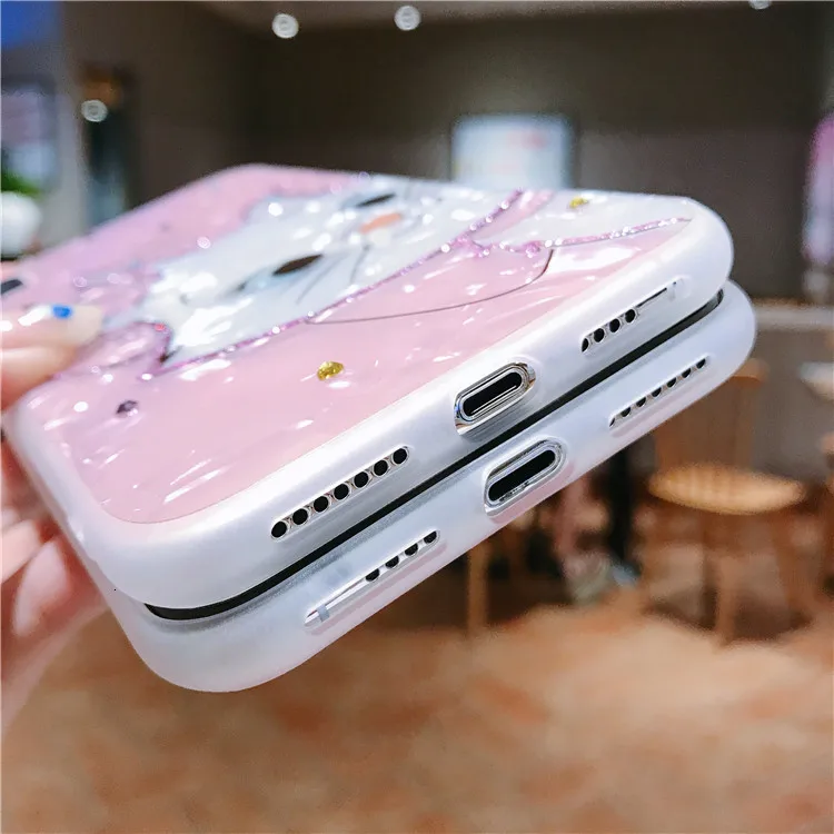 Мягкий чехол для телефона с блестками и бриллиантами Marie Cat для iphone6, 6s, 7, 8 plus, X, XR, XS, MAX, милый чехол с рисунком для девочек, высококачественный чехол
