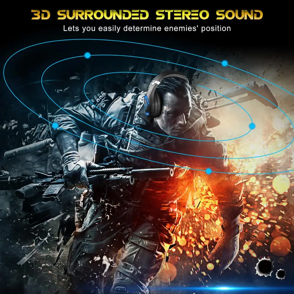 Игровая гарнитура стереонаушники для геймеров светодиодный светодиодной