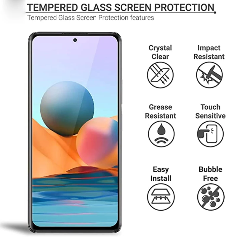 VALAM Tempered Glass Screen Protector For Xiaomi Redmi Note 7 8 10 11 Pro 8T 10 Glass Full covre Redmi Note 10  Pro 10 11 Glass