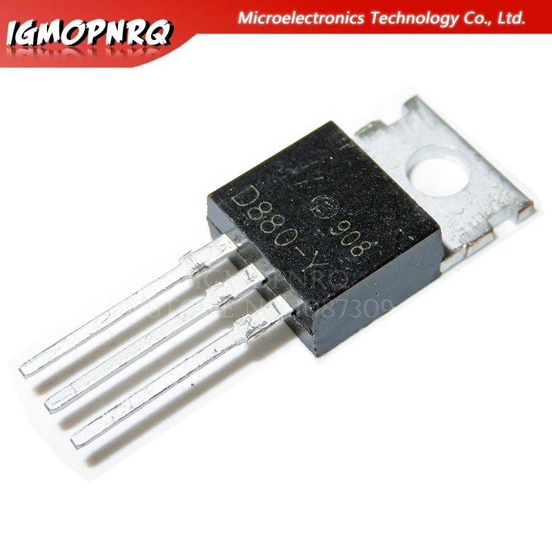 10 шт. транзисторы D880 TO220 (Y) NPN Silicon Power 3A / 60V 30W TO 220 A1265 2SD880|Интегральные схемы| |