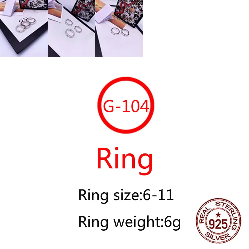 

G104 S925 sterling silver new brand 1:1 trend couple ring skull head personalized fashion simple gift for couples hot sale