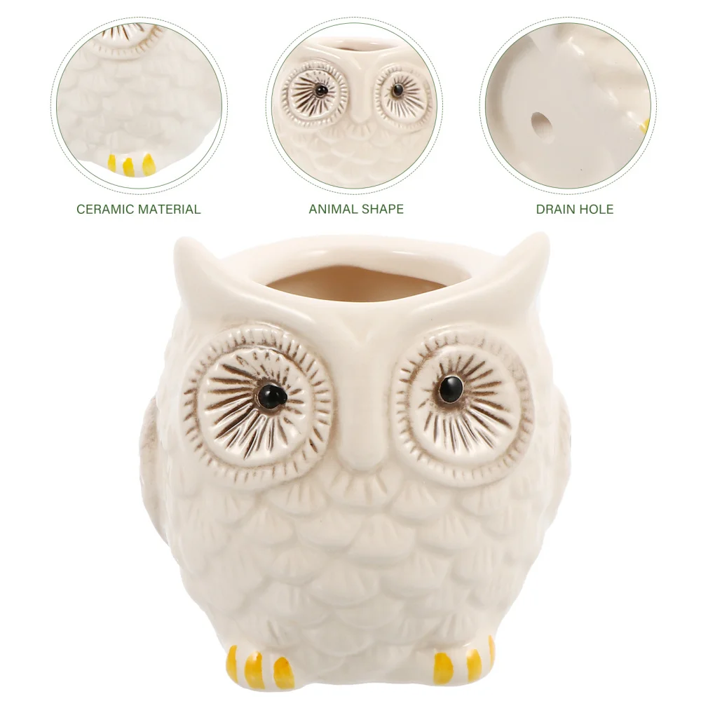 

6pcs Ceramics Flowerpot Planter Succulent Pot Animal Shaped Plant Container