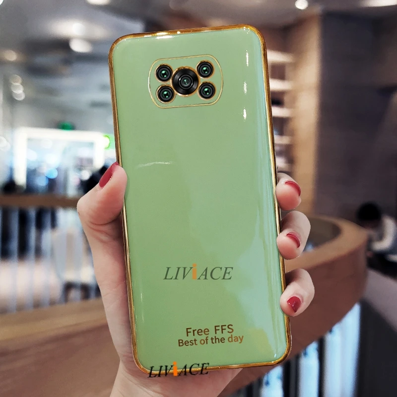 luxury plating silicone phone case for xiaomi mi poco x3 nfc x3 pro gold edge soft protective back cover on poko x3pro x3nfc 3x free global shipping