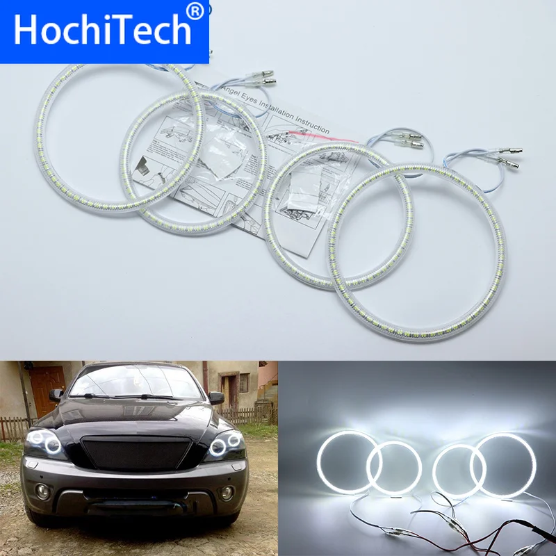 Ультра яркий SMD белый светодиодный ангельские глазки halo ring kit дневной ходовой