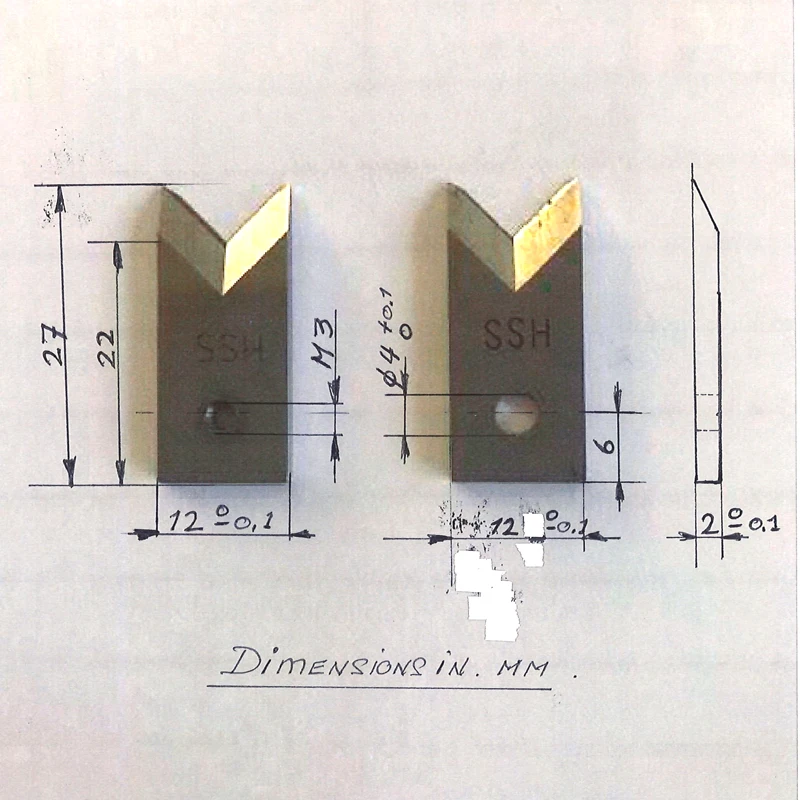Согласно чертежу клиента сделать Автоматический зачистки провода машины лезвие