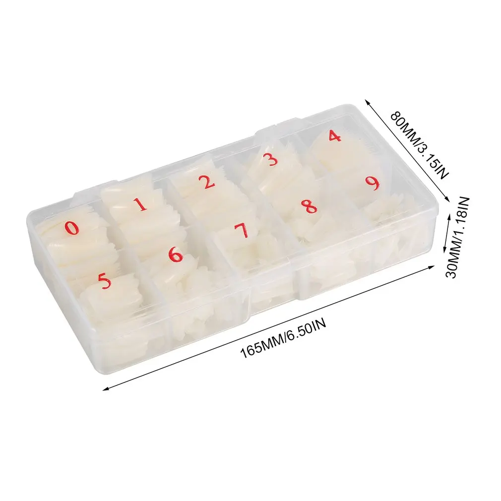 

1 Box/500pcs Tips Natural Color Half Cover Fake False French Nail Art Artificial Acrylic Gel UV Manicure Set DIY