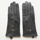 Женские зимние перчатки GOURS, черные перчатки из натуральной козьей кожи, со скидкой, KCL, 2019