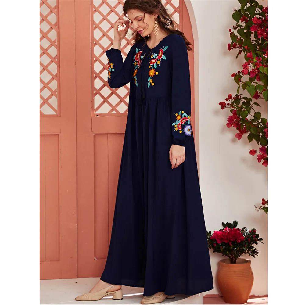 

Eid Abaya Women Muslim Long Dress Dubai Kaftan Turkey Caftan Moroccan Ethnic Gown Islamic Clothing Ramadan Abayas Robe Jalabiya