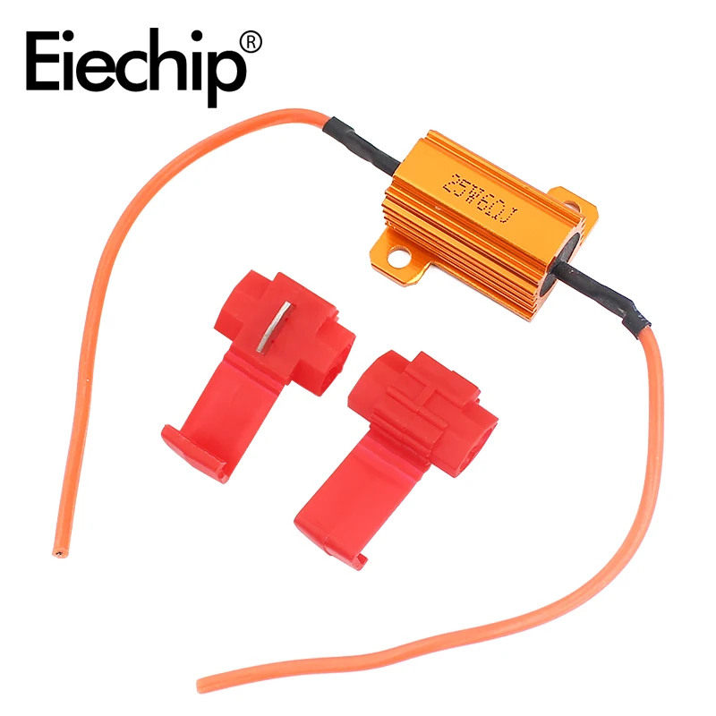 

4X 25W Car Load Resistor Brake Turn Signal Light LED Reverse Fix Error Fast Flash 6R 8R 10R Power Wirewound Resistor