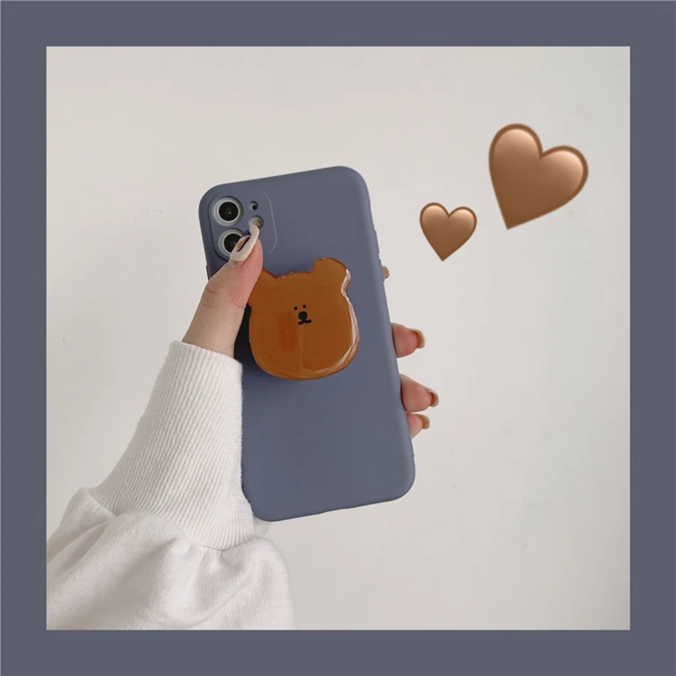 3D милый коричневый Чехол-подставка для Samsung Note 20 Plus 8 9 S20 Ultra S9 S10 S8 10 Lite мягкий
