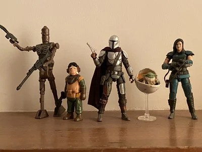 

1/18 Male Mandalorian Acid Rain Cape Model with Wire on Both Sides 8cm No Body Doll for 3.75inch Action Figure in Stock for Sale