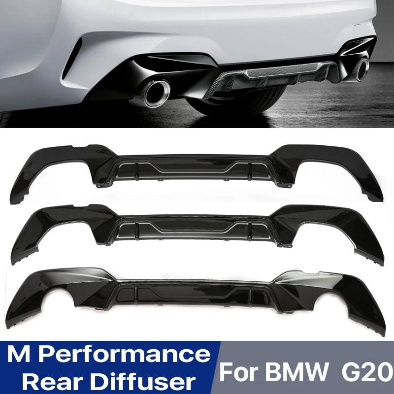 M Performance Rear Bumper Diffuser Spoiler Lip Body Kit For BMW 3 Series M340i 325i 320i G20 G21 2019 2020 2021 M Tech Sport
