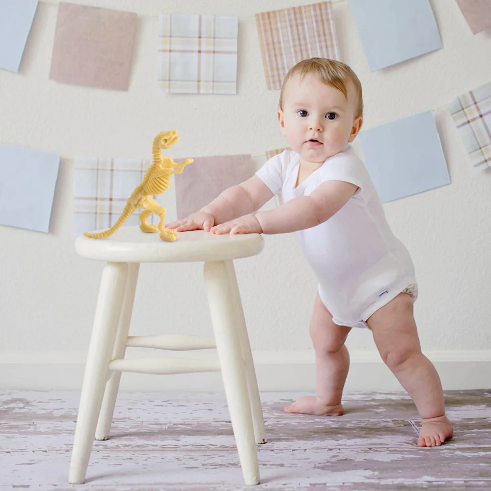 

12 Pcs/2 Sets PVC Simulation Skeleton Model Educational Collection for Kids Children (Beige)