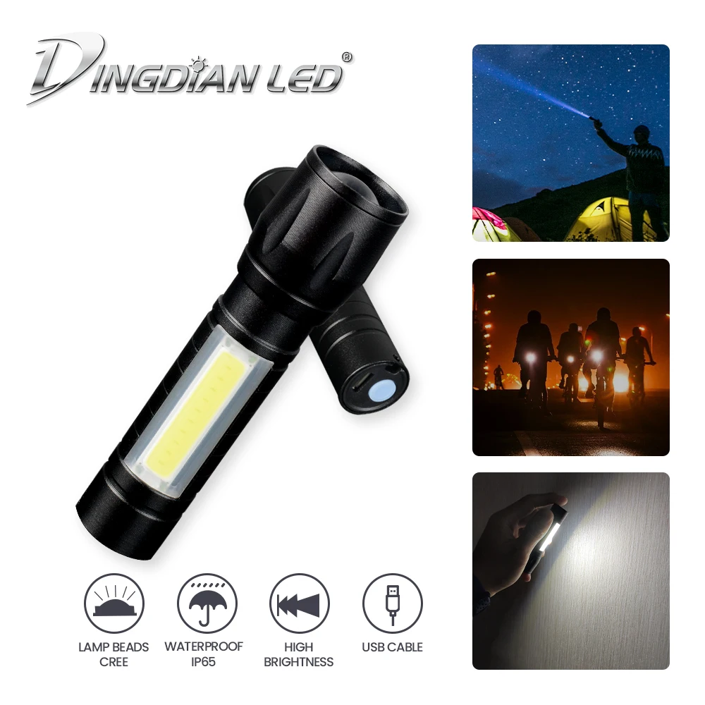 

Масштабируемой тактический светодиодный вспышка светильник фонарь боковой светильник вспышки светильник USB Перезаряжаемые Водонепроница...