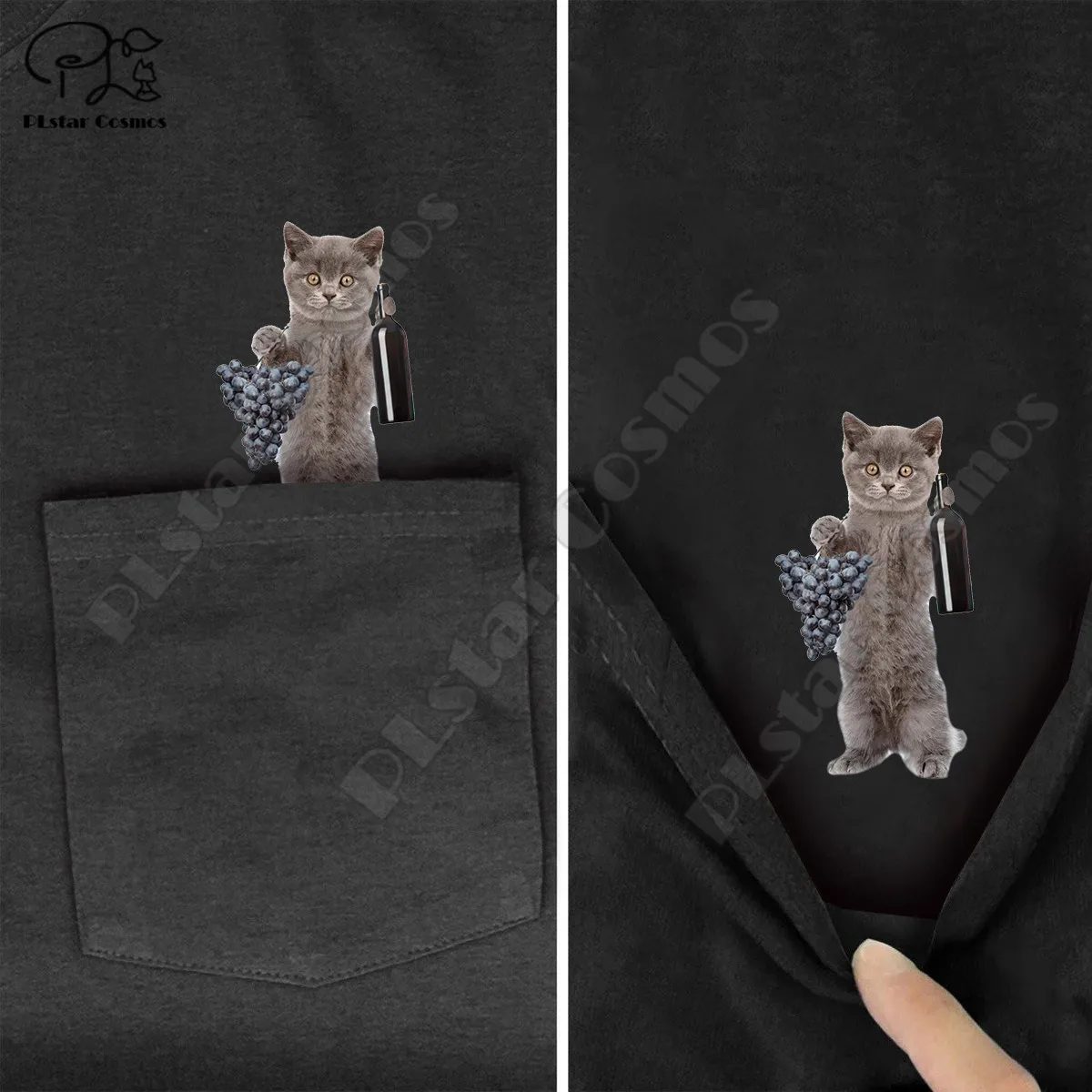 Мужская и женская футболка PLstar Cosmos летняя черная хлопковая Футболка с принтом