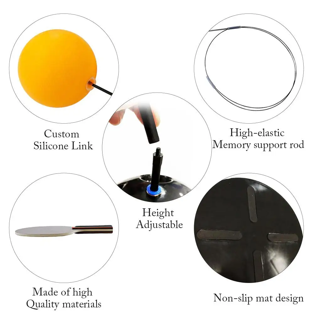 Регулируемая высота эластичный вал тренажер для настольного тенниса