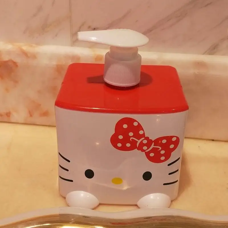 hello kitty toilet bathroom shampoo shower gel empty bottle push type large capacity cosmetic lotion hand sanitizer sub bottled free global shipping