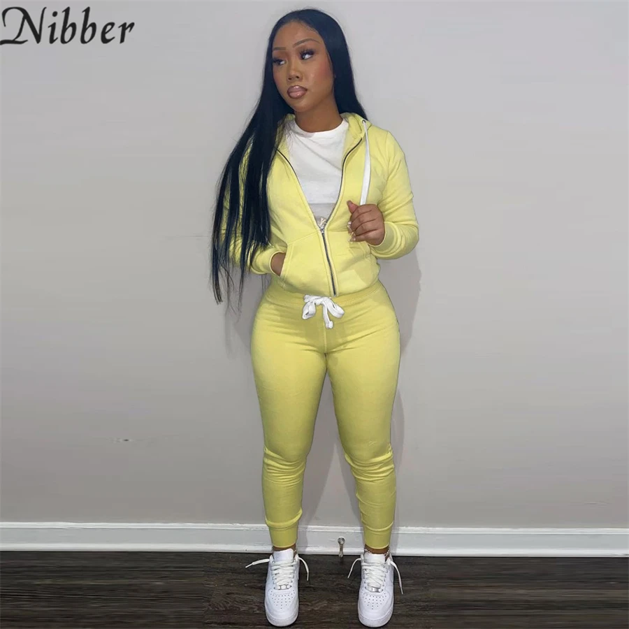 Женский сочный спортивный костюм Nibber Спортивная толстовка с капюшоном комплект