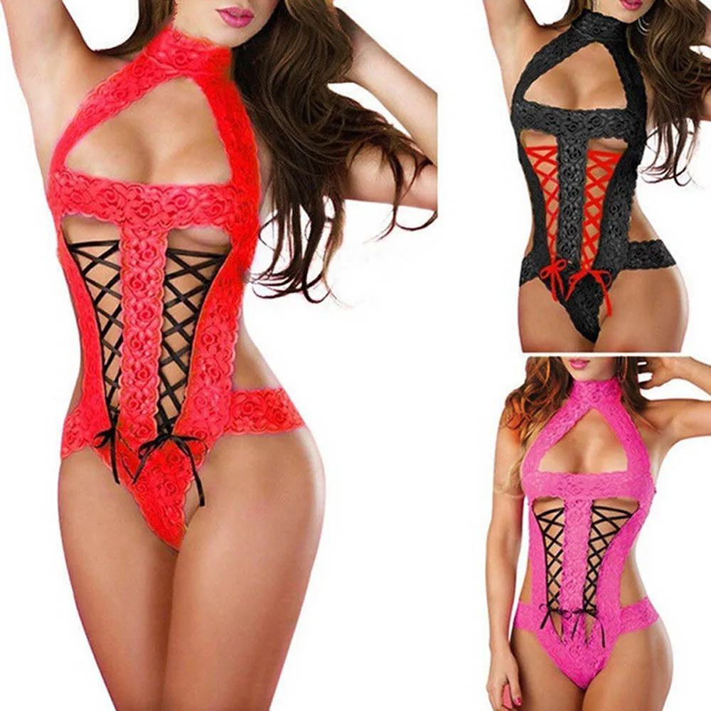 

Women Underwear Sexy Fashion Bow Lace Racy Underwear Spice Suit Temptation woman sexy clothing erotica mujersexy lingerie